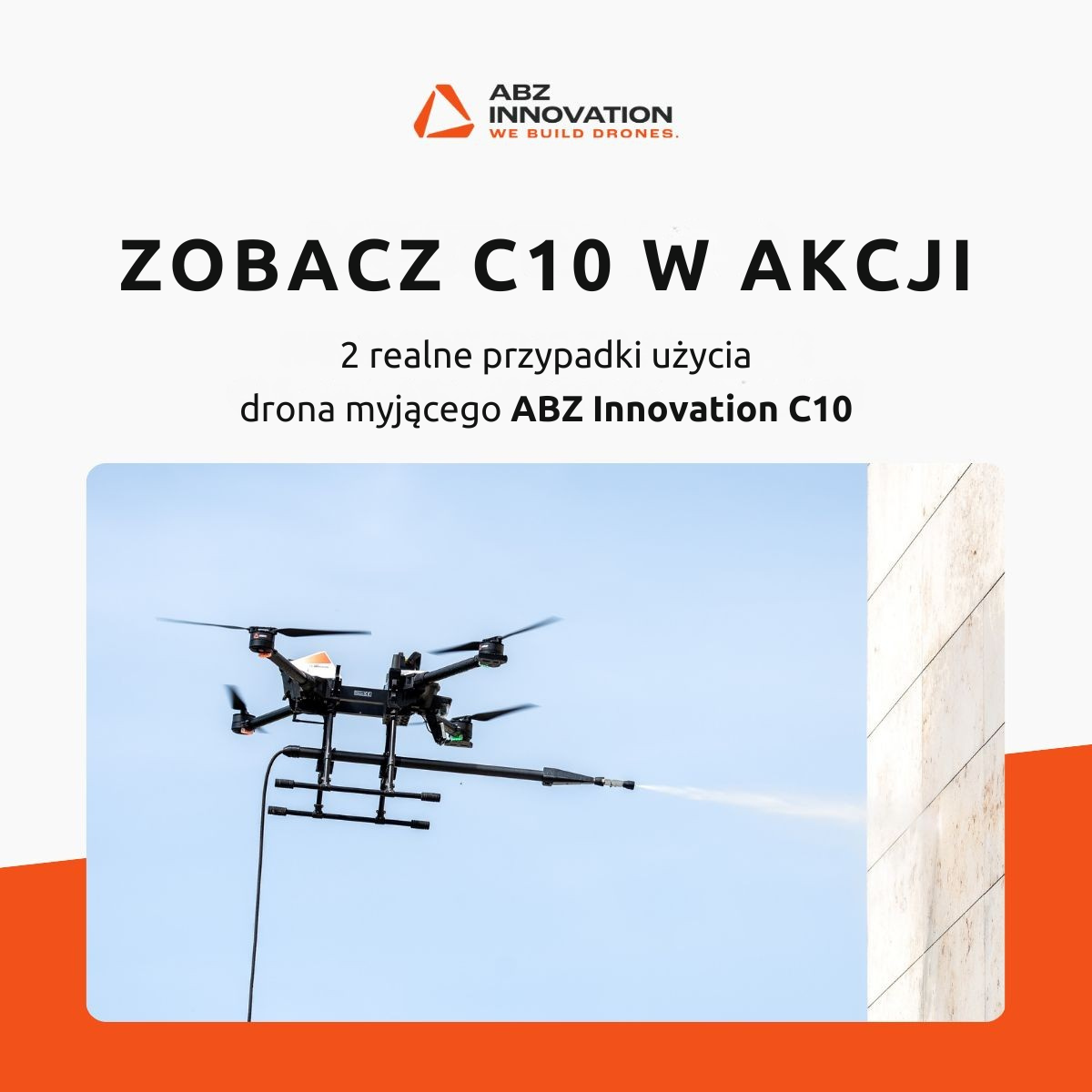 Mycie elewacji i dachów dronem ABZ Innovation C10 – zobacz, jak działa