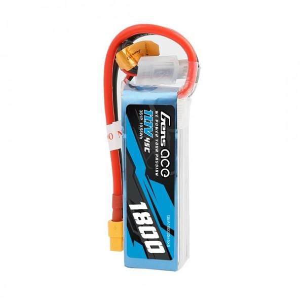 Batterie LiPo GensAce 1600mAh 7.4V 45C 2S1P XT60 