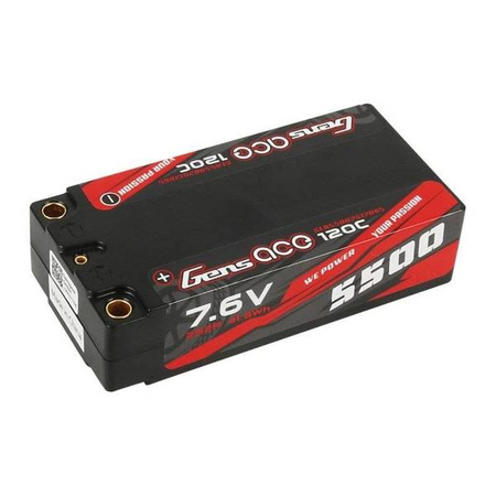 Akumulator Gens Ace 5500mAh 7.6V 100C 2S2P Shorty Black HardCase
