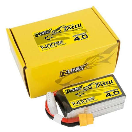Tattu R-Line 4.0 1400mAh 14.8V 130C 4S1P XT60 Battery