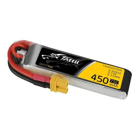 Akumulator Tattu 450mAh 7.4V 75C 2S1P Long XT30