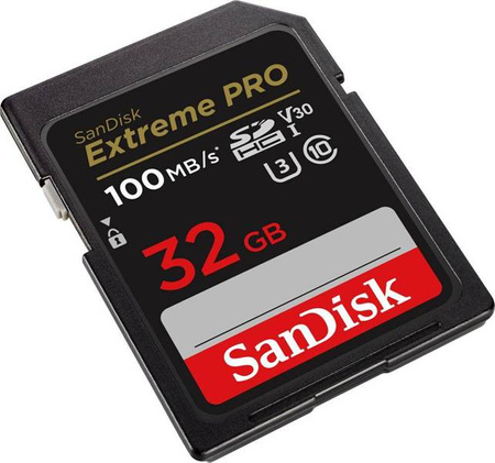 Karta pamięci SANDISK EXTREME PRO SDHC 32GB 100/90 MB/s UHS-I U3 (SDSDXXO-032G-GN4IN)