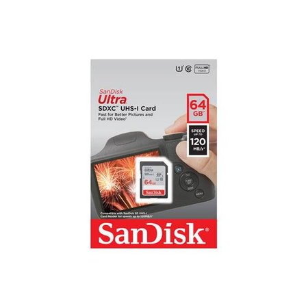 Memory card SanDisk Ultra SDXC 64GB 120 MB/s UHS-I (SDSDUN4-064G-GN6IN)