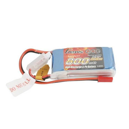 GensAce LiPo 800mAh 7.4V 45C 2S1P battery