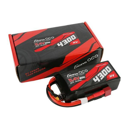 Gens Ace 4300mAh 11.4V 60C 3S1P T-Plug Battery
