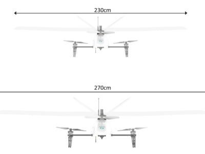 DroneVolt Heliplane Vertical take-off airplane 230cm