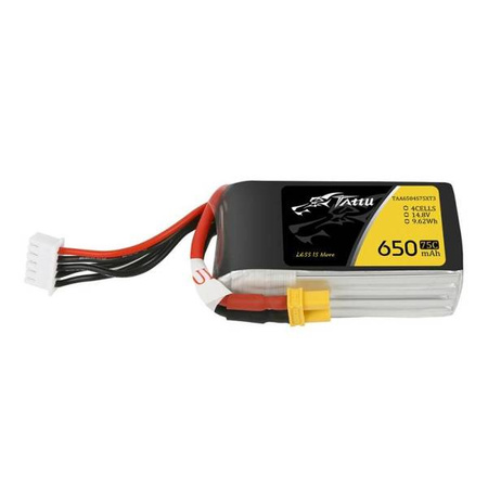 Akumulator Tattu 650mAh 14.8V 75C 4S1P XT30 