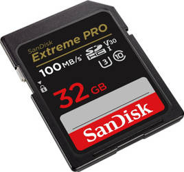 SANDISK EXTREME PRO SDHC 32GB 100/90 MB/s UHS-I U3 memory card (SDSDXXO-032G-GN4IN)