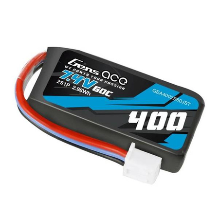Gens Ace 400mAh 7.4V 60C 2S1P JST Battery