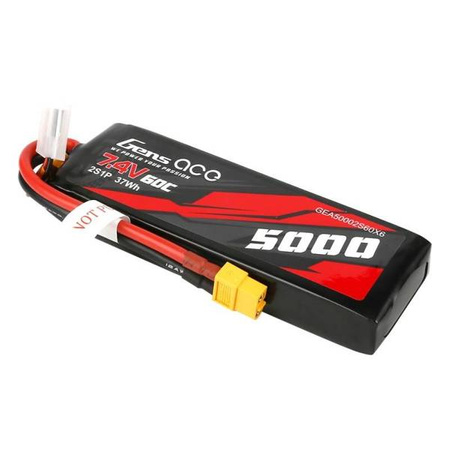 Akumulator Gens Ace 5000mAh 7,4V 60C 2S1P XT60 Material Case