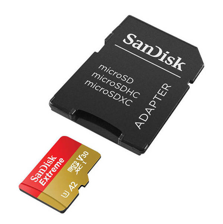 SANDISK EXTREME microSDXC 256 GB 190/130 MB/s UHS-I U3 memory card (SDSQXAV-256G-GN6MA)