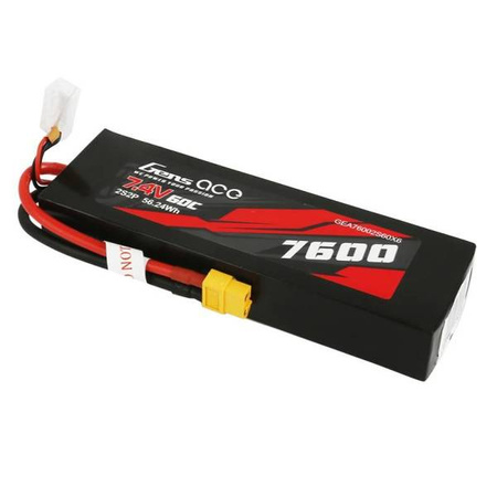 Akumulator Gens Ace 7600mAh 7,4V 60C 2S2P XT60 Material Case