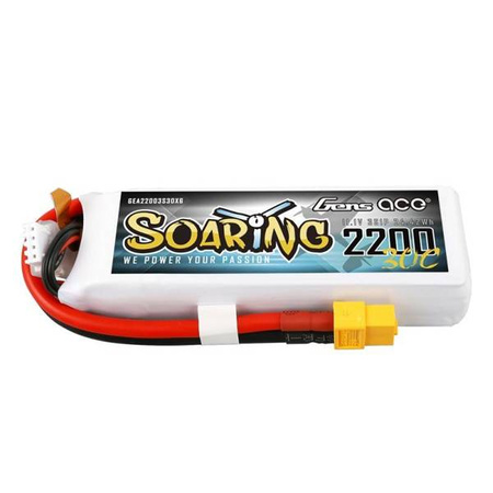 Akumulator Gens Ace Soaring 2200mAh 11.1V 30C 3S1P XT60