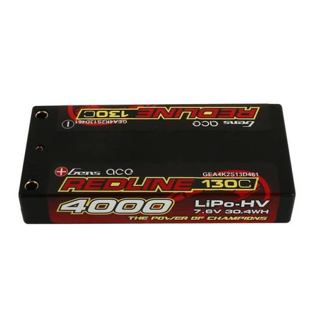 Akumulator GensAce Redline 4000mAh 7.6V 130C 2S1P HardCase