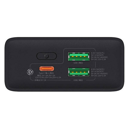 Powerbank Baseus Adaman 2, 20000mAh, 30W, 3xUSB, USB-C (black)