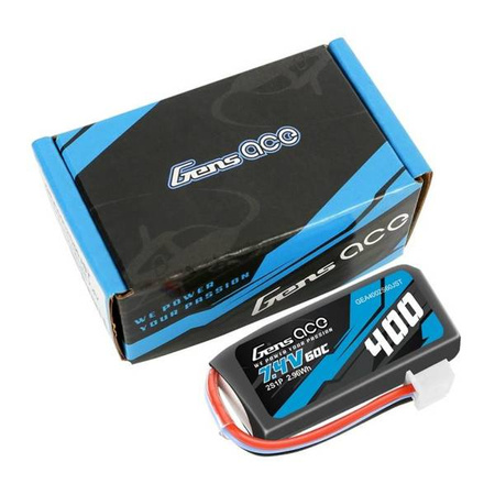 Gens Ace 400mAh 7.4V 60C 2S1P JST Battery