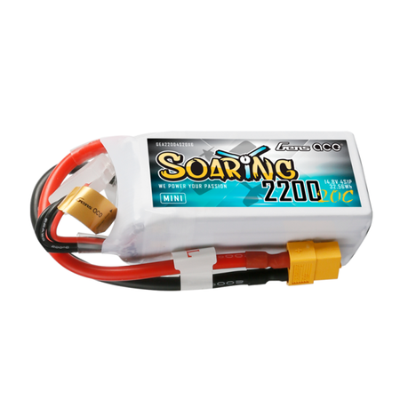 GensAce Soaring Mini LiPo Battery 2200mAh 14.8V 20C 4S1P XT60